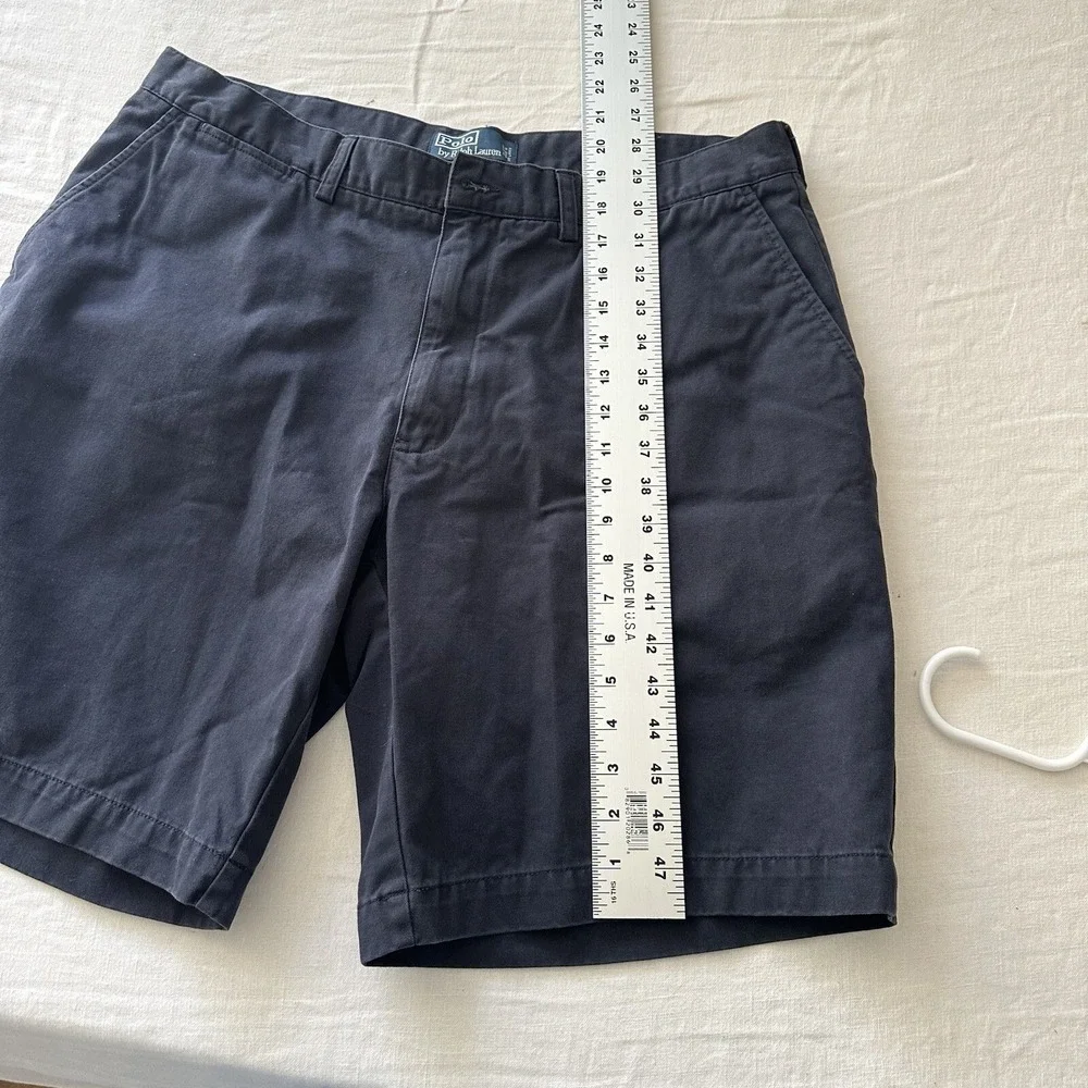 Polo Ralph Lauren Prospect Shorts Mens 38  Blue Cotton Classic Chino Flat Front‎